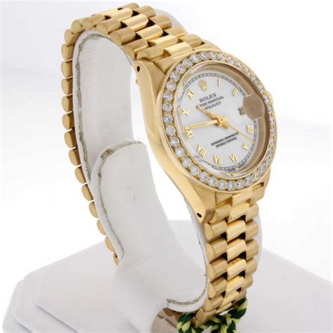 ladies rolex 26mm machine set diamond bezel|rolex presidential with diamond bezel.